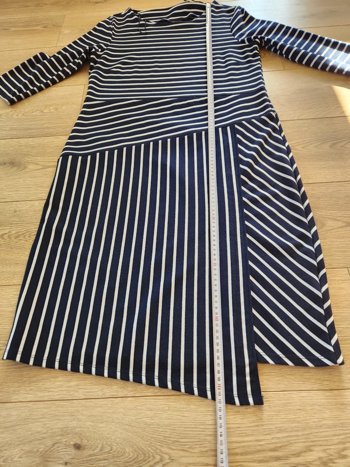 CXA marka penye çizgili  42 44 beden elbise - Görsel 3