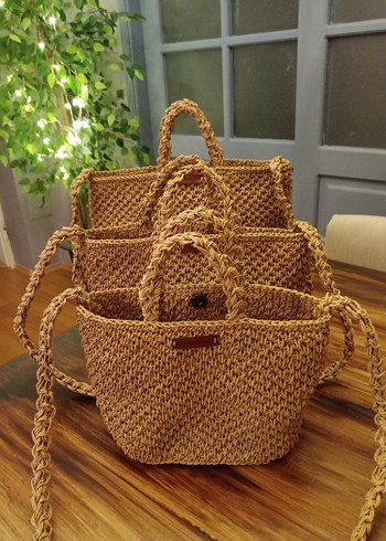 Zara Bej Örgü Kadın El Çantası