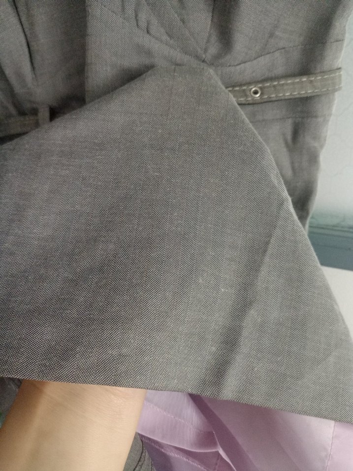 Keten Kumaşlı V Yaka Kemerli Hamile Elbisesi - Görsel 5