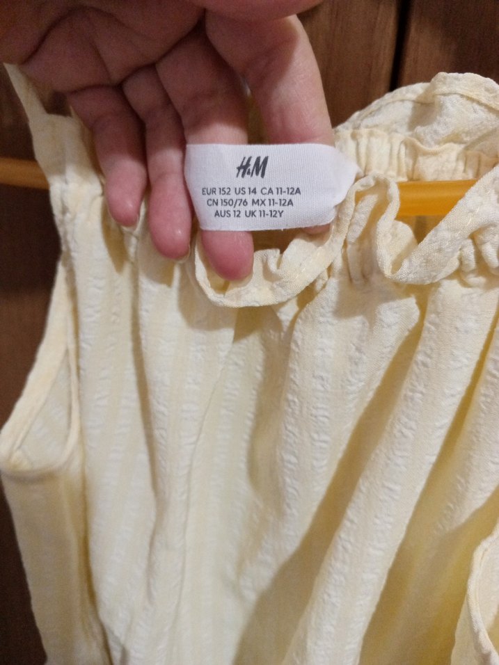 Kız Çocuk Sarı Keten Volanlı Askılı tulum - Görsel 4