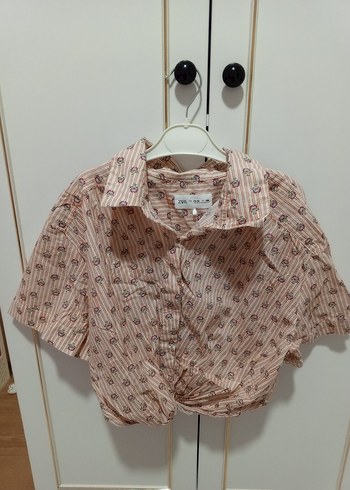 Bej Bağlamalı Düğmeli Bohem kız çocuk Gömlek - Görsel 2