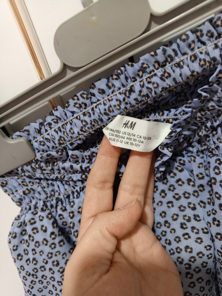 Mavi Fırfırlı Bohem Mini Etek - Görsel 2