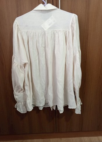 Bej Uzun Kollu Gömlek - Görsel 3