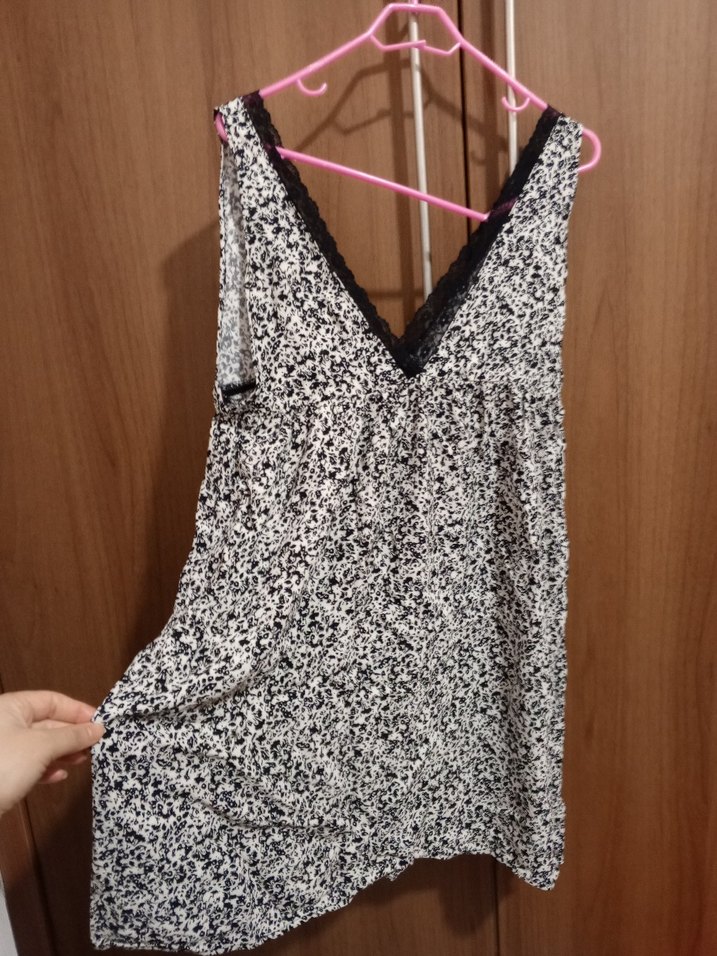 Dantel Detaylı V Yaka Salopet elbise - Görsel 2