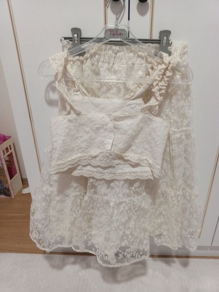 Bohem dantel etek crop takim - Görsel 2