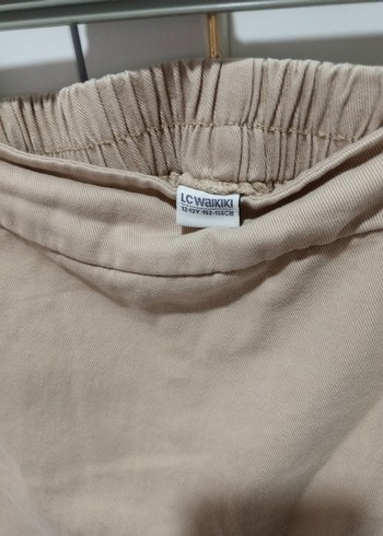 Bej Sade Mini Etek - Görsel 3