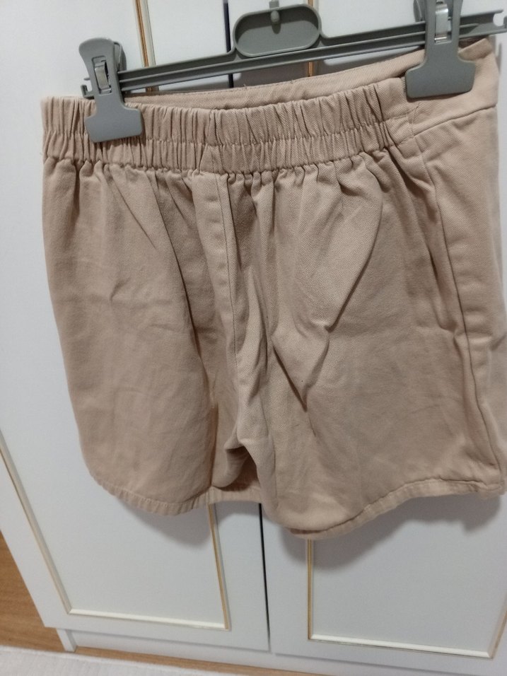 Bej Sade Mini Etek - Görsel 2