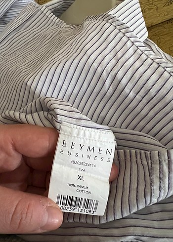 Gri Çizgili Uzun Kollu Erkek Gömlek - Görsel 3