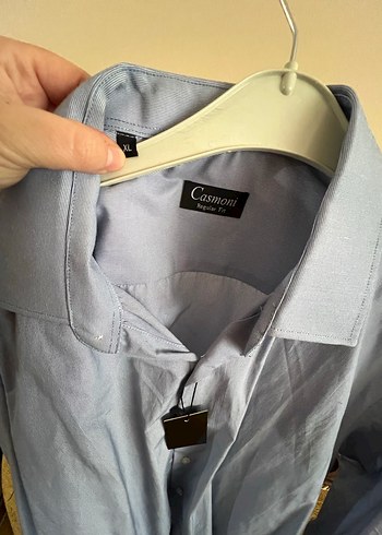 Gri Düğmeli Erkek Gömlek - Görsel 2