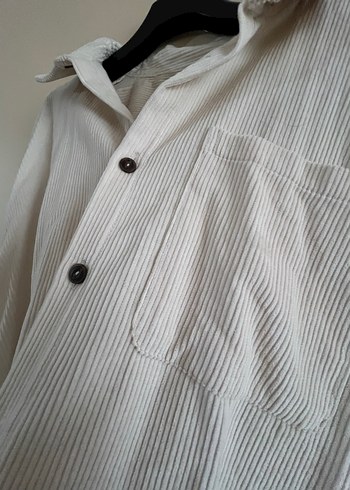 Düğmeli Beyaz erkek Gömlek - Görsel 3