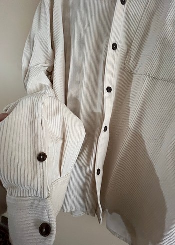 Düğmeli Beyaz erkek Gömlek - Görsel 4