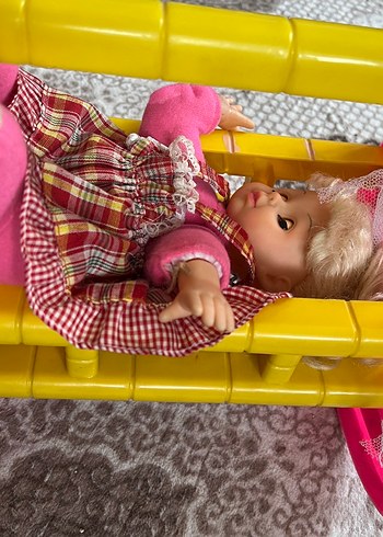 Pembe Elbiseli Renkli Bebek Oyuncak - Görsel 4