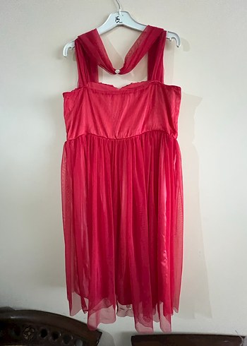 Pembe Dantelli Klasik Kız Elbisesi - Görsel 3