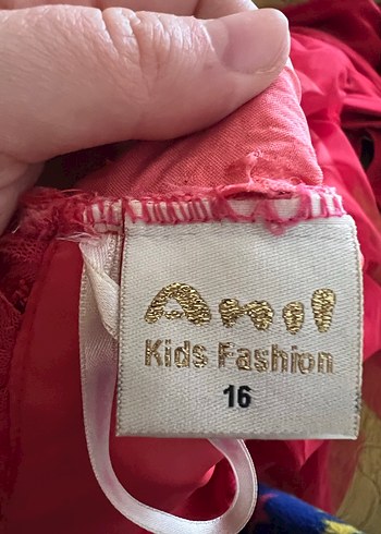 Pembe Dantelli Klasik Kız Elbisesi - Görsel 5