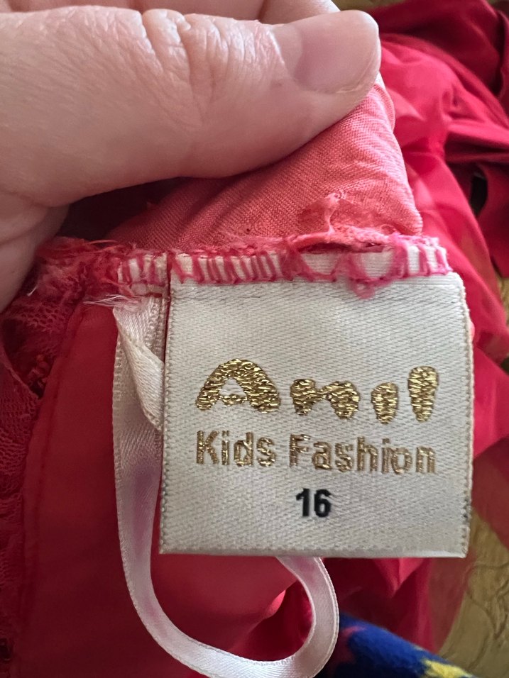 Pembe Dantelli Klasik Kız Elbisesi - Görsel 5