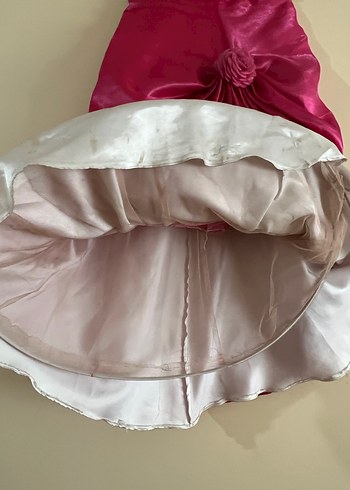 Pembe Nakışlı Drapeli çocuk abiye  - Görsel 6