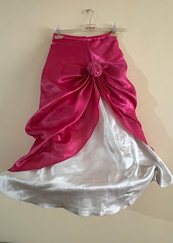 Pembe Nakışlı Drapeli çocuk abiye  - Görsel 5