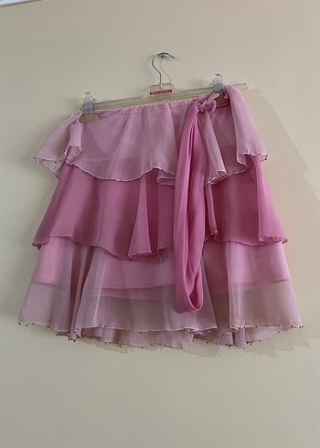 Pembe Straplez Fırfırlı Kız çocuk takım - Görsel 3