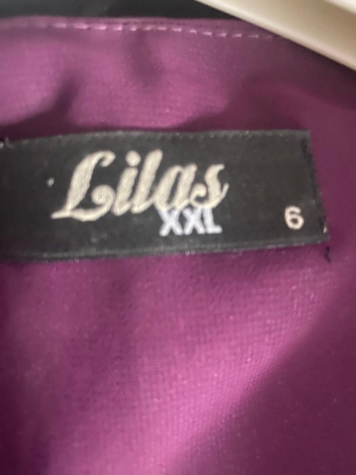 Mor Uzun Drapeli Straplez Gotik Elbise - Görsel 2