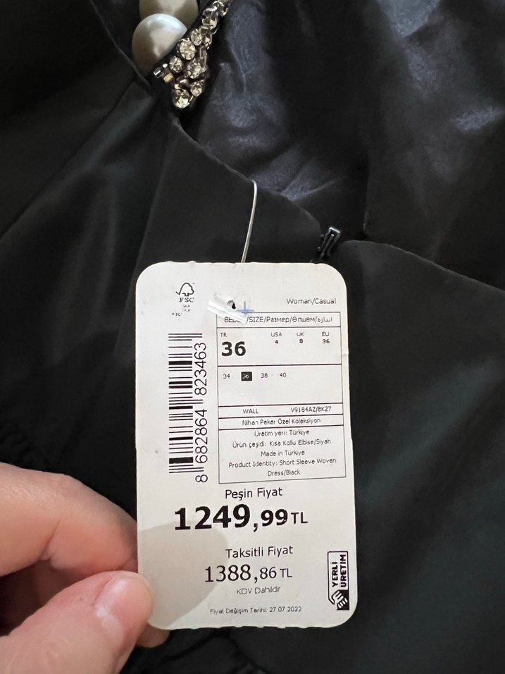 Siyah Uzun Drapeli Straplez Elbise - Görsel 5