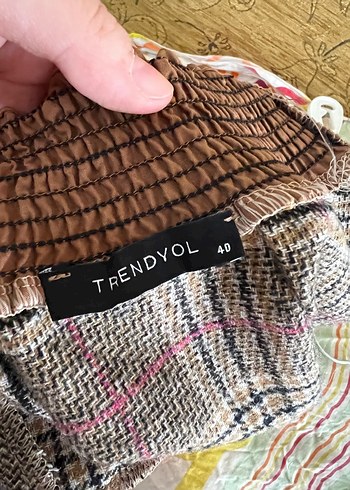 Kahverengi Kareli Midi Kadın Elbise - Görsel 4