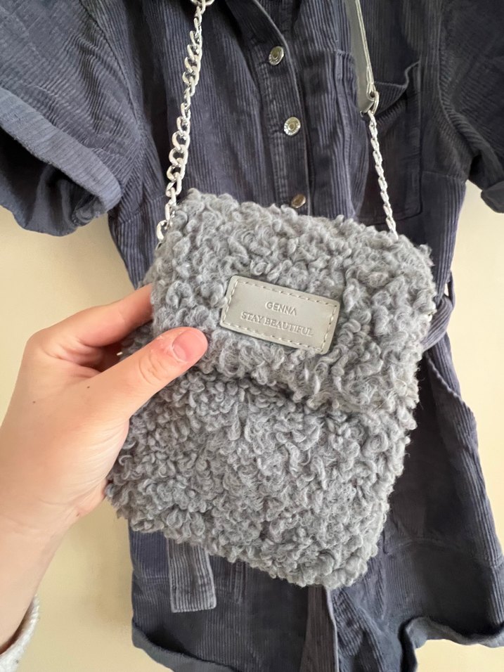 Gri Kemerli Kısa Kollu Keten Tulum - Görsel 3