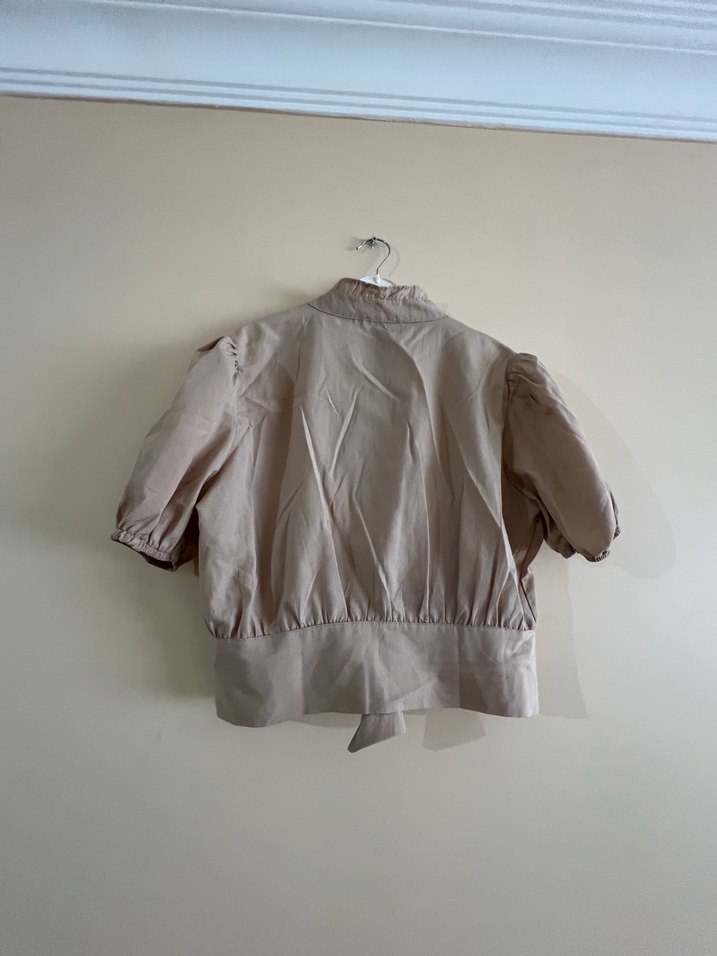 Bej Kısa Kol Gömlek - Görsel 3