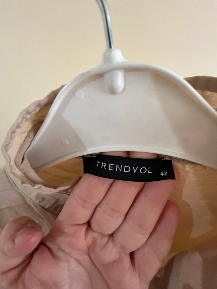 Bej Kısa Kol Gömlek - Görsel 4