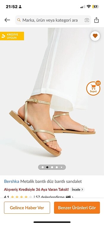 37 Beden Bershka sandalet