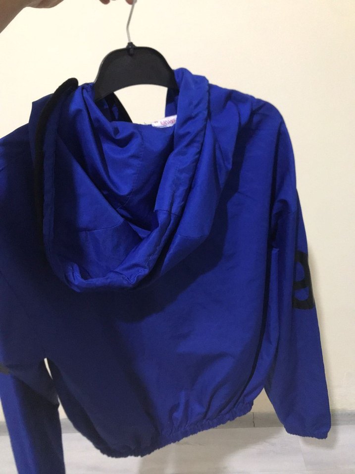 Parlak Mavi Fermuarlı Kadın Ceket - Görsel 3