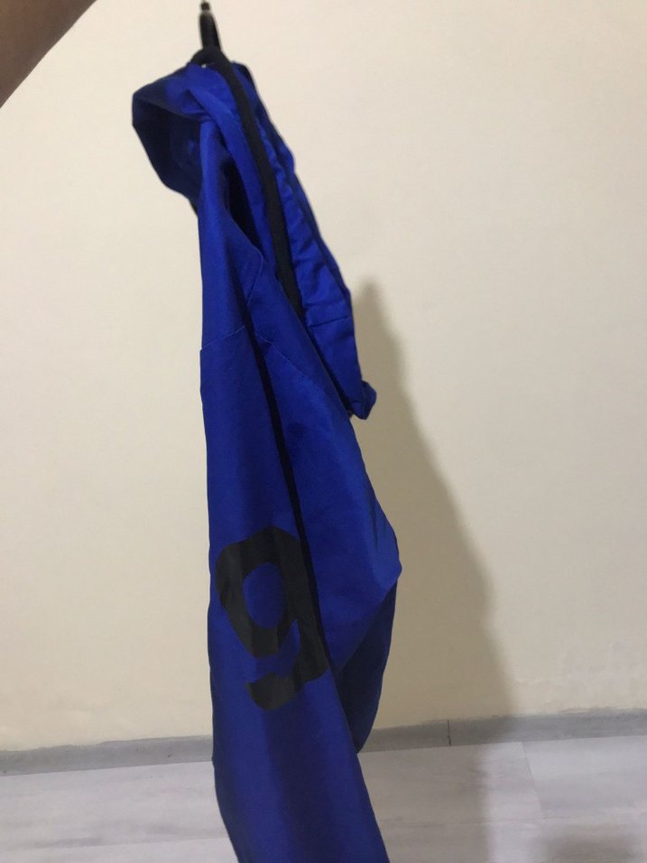 Parlak Mavi Fermuarlı Kadın Ceket - Görsel 2