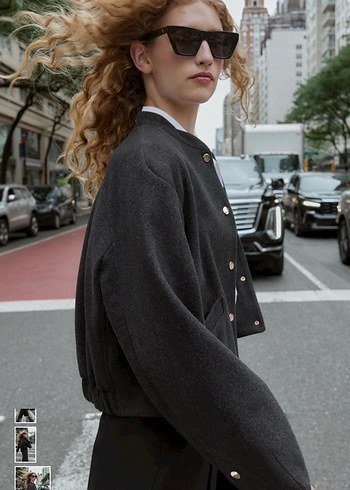 Zara kadın Bomber Ceket (xsgenişkalıp)