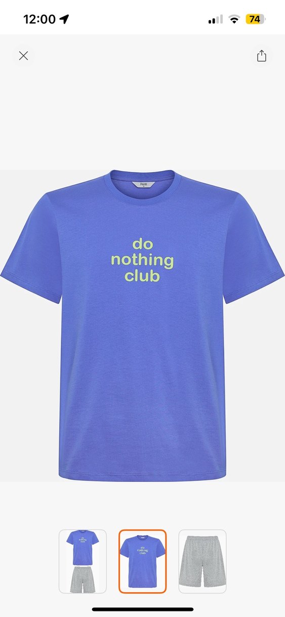 Erkek Mavi Gri Kısa Kollu Mini Pijama Takımı - Görsel 2