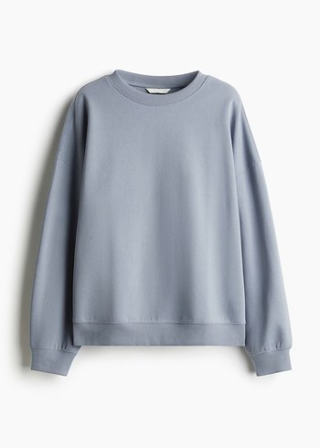 H&M etiketli oversize Sweatshirt