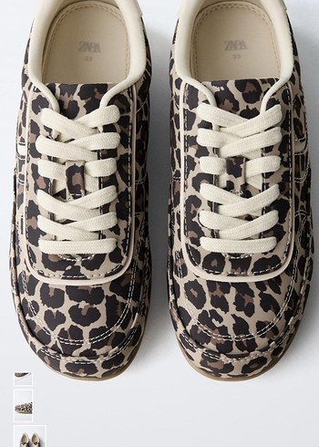 Leopar Desenli Kadın Spor Ayakkabı 35 numara - Görsel 4