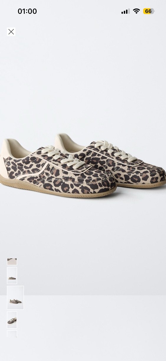 Leopar Desenli Kadın Spor Ayakkabı 35 numara - Görsel 2