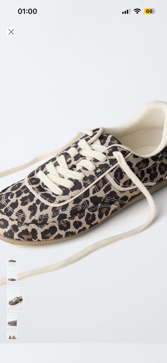 Leopar Desenli Kadın Spor Ayakkabı 35 numara - Görsel 3