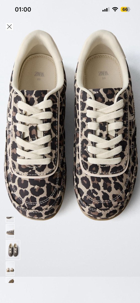 Leopar Desenli Kadın Spor Ayakkabı 35 numara - Görsel 4