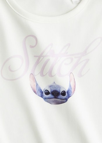 Kız Çocuk stitch baskılı Tişört 14 yaş - Görsel 3