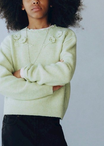 Zara kız çocuk Kazak 13-14 yaş - Görsel 2