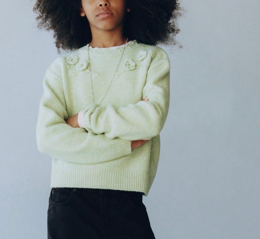 Zara kız çocuk Kazak 13-14 yaş - Görsel 2