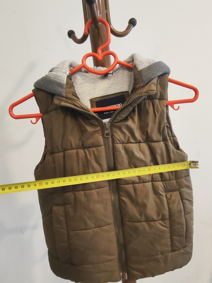 Erkek Çocuk Kapüşonlu Fermuarlı Yelek - Görsel 3