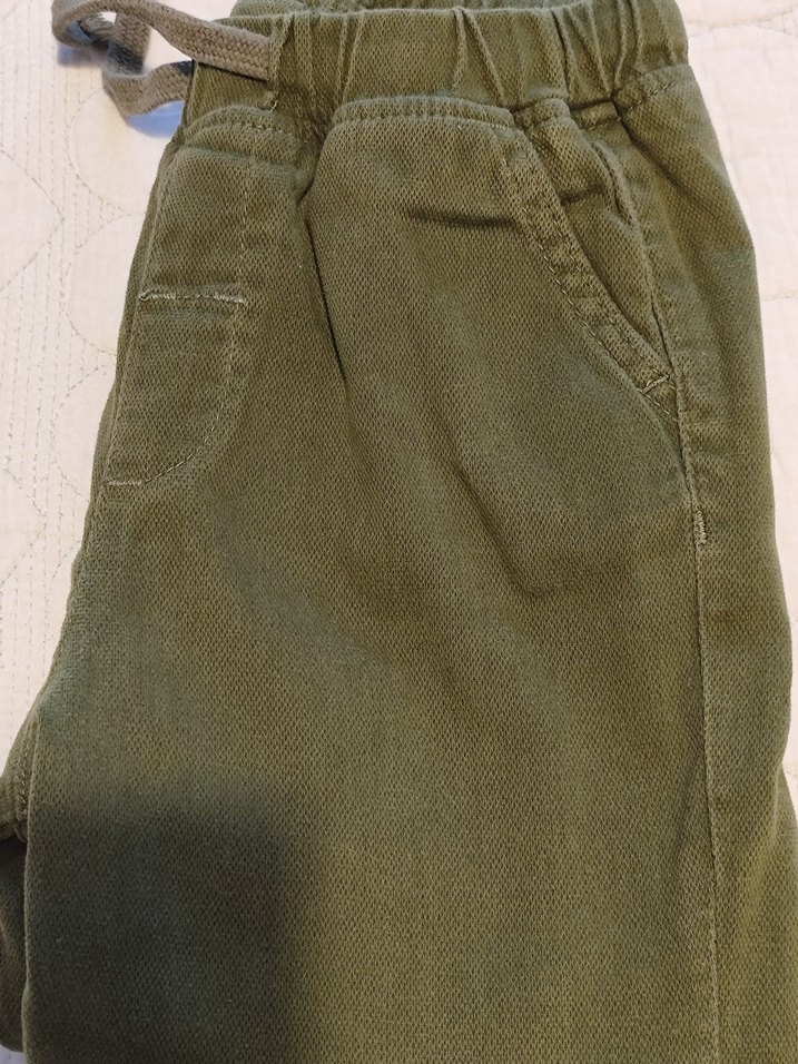 Erkek Çocuk Gri Rahat Kesim Düğmeli Pantolon - Görsel 2