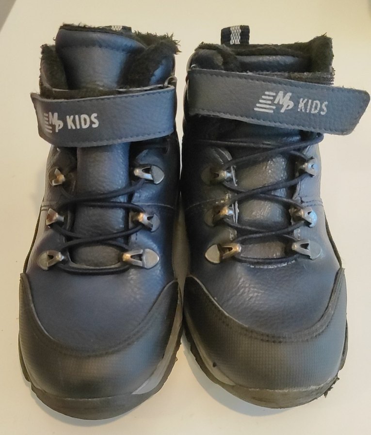 Mavi Deri Erkek Çocuk Biker Bot - Görsel 2