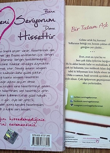  Beden Renk Bir tutam aşk.Bana seni seviyorum deme hissettir.2.el Kitap