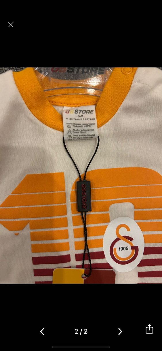 Galatasaray Baskılı Bebek Çıtçıtlı Body - Görsel 2