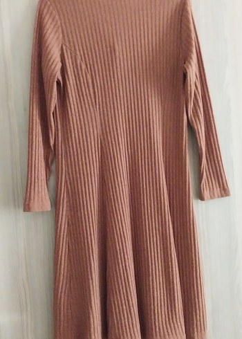 Düğmeli Uzun Kollu Triko Elbise - Görsel 5