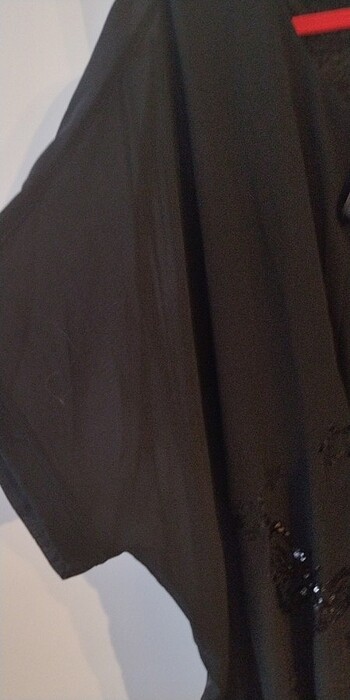 48 Beden siyah Renk Şifon büyük beden bluz