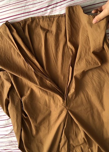 Suud Collection Kemerli V Yaka Keten Kadın Gömlek