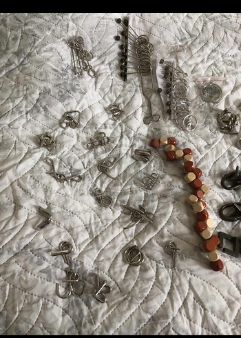 Kahverengi Metal Zeka Bulmacaları Seti - Görsel 6